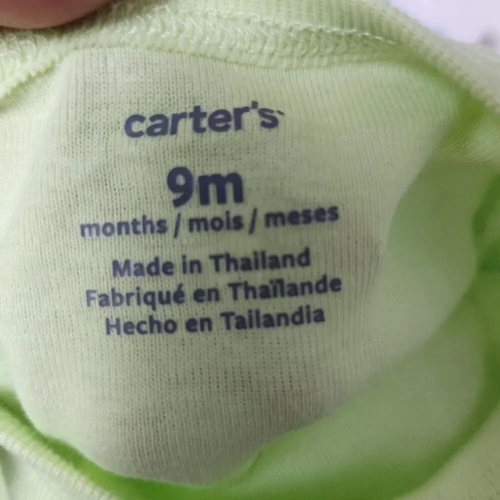 Carter's Baby Girls 3 Piece Diaper Cover Set Green With Butterfly Print 9M NWT